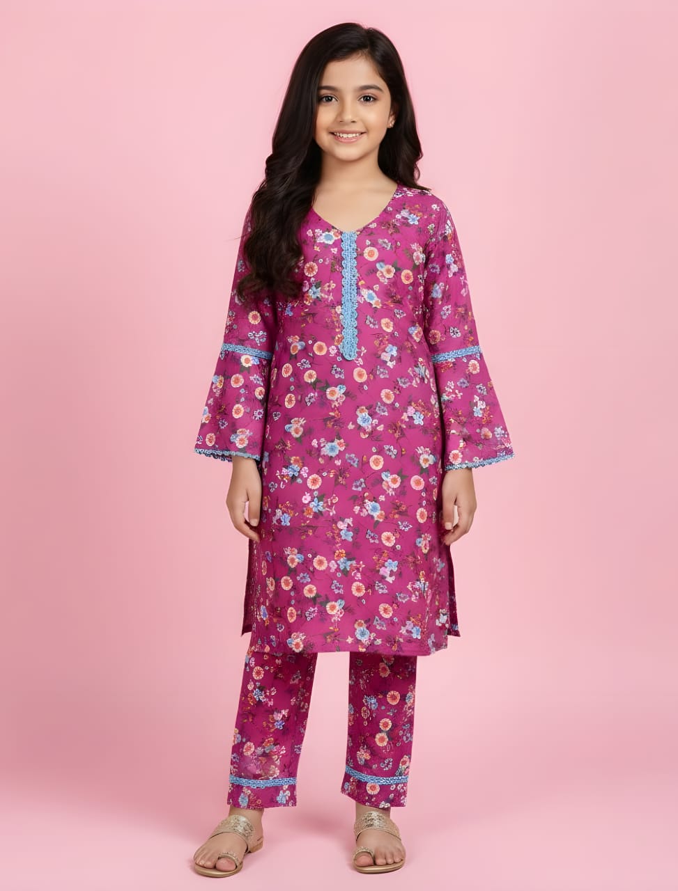 Girls Winter Cotton 2Pcs Suit GS001