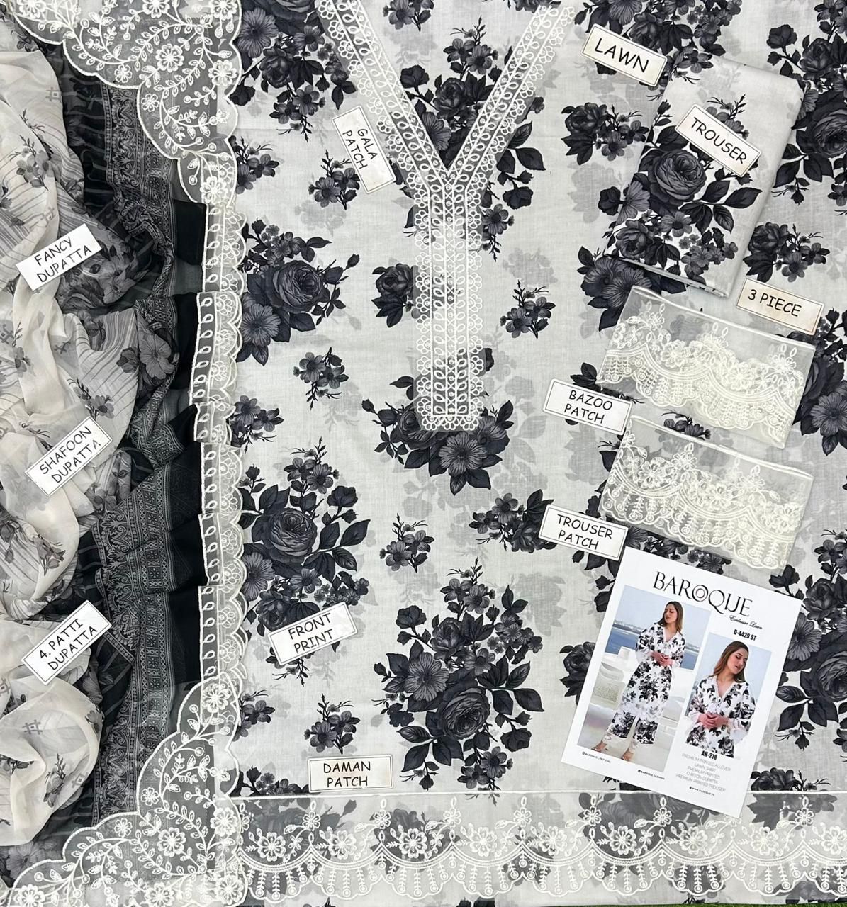 Baroque Design Lawn  70291KT GM143