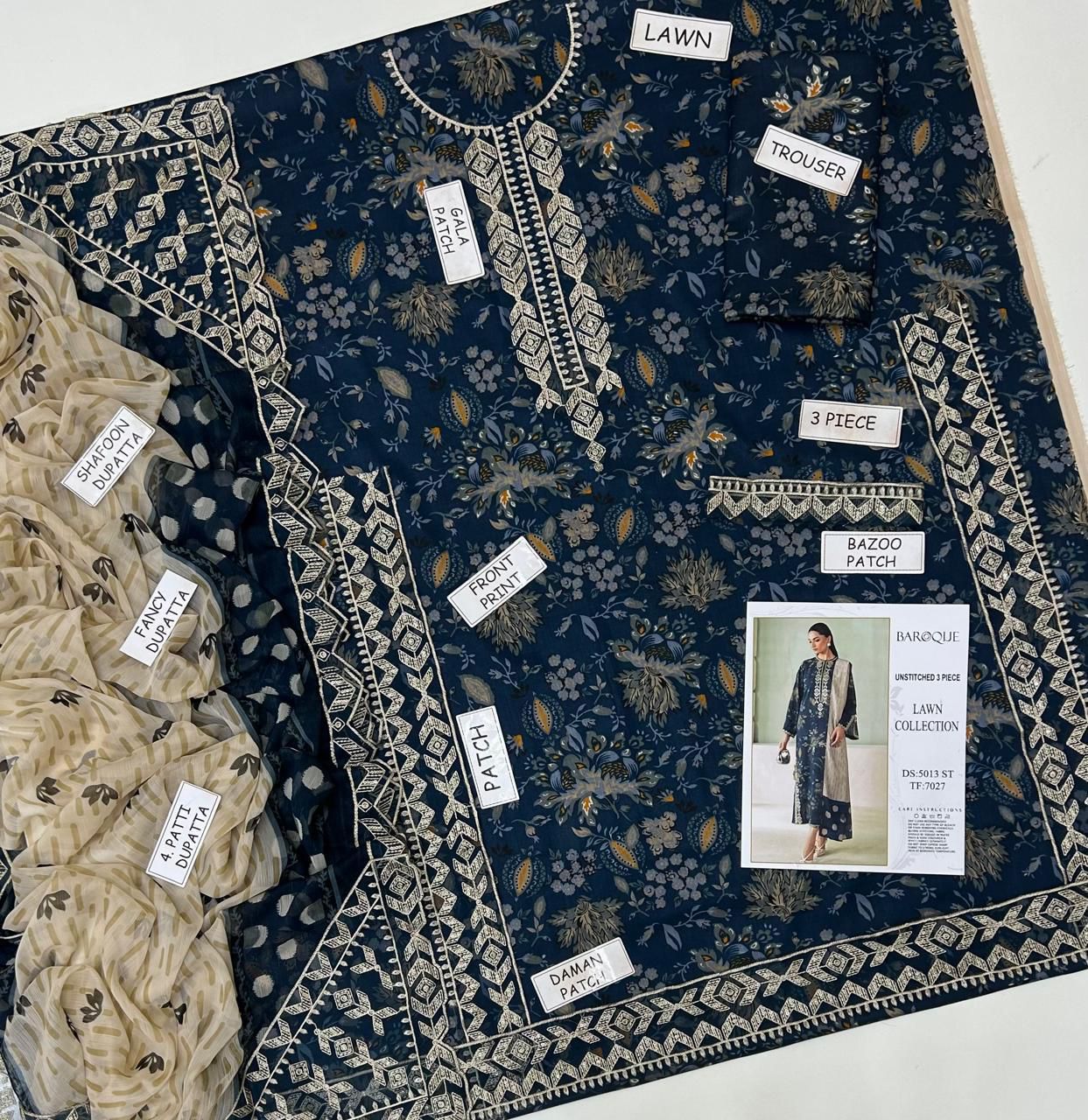 Baroque Design Lawn 7027KT GM139