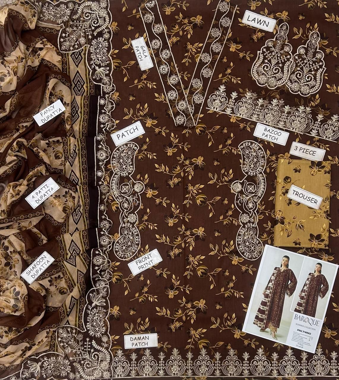 Baroque Design Lawn 9039KT GM141