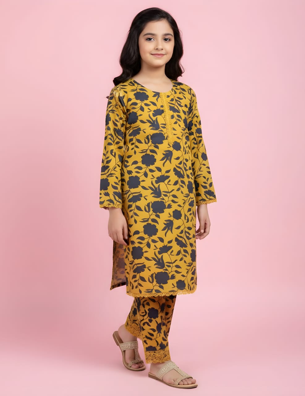 Girls Winter Cotton 2Pcs Suit GS002